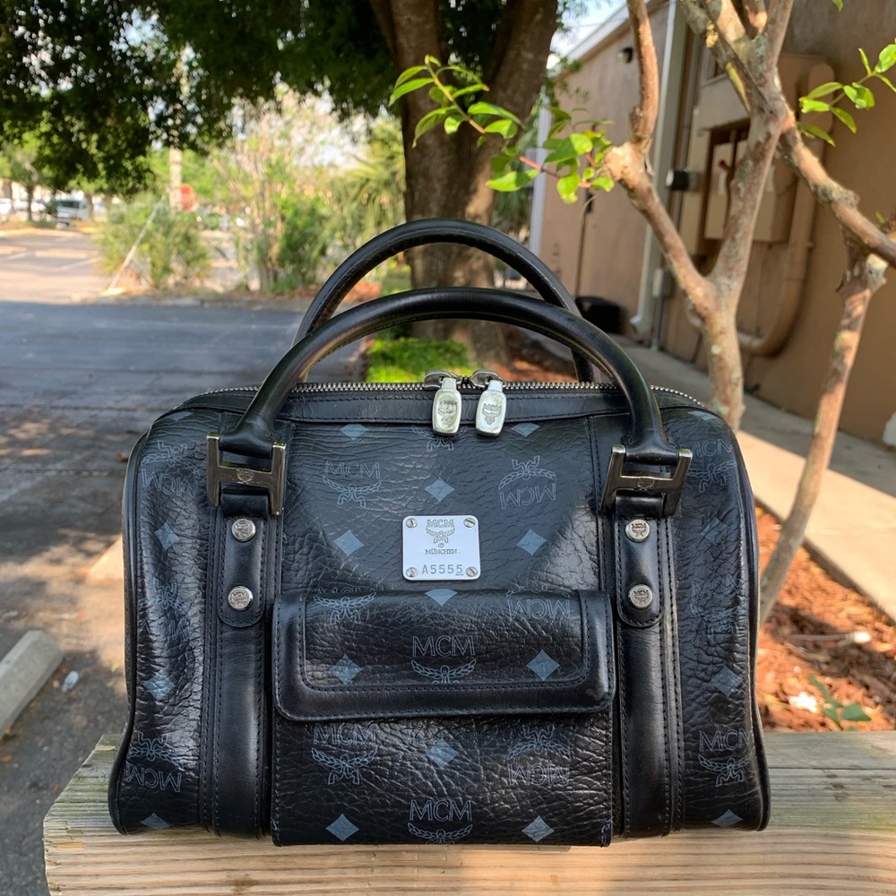 Mcm vintage Boston with front pocket